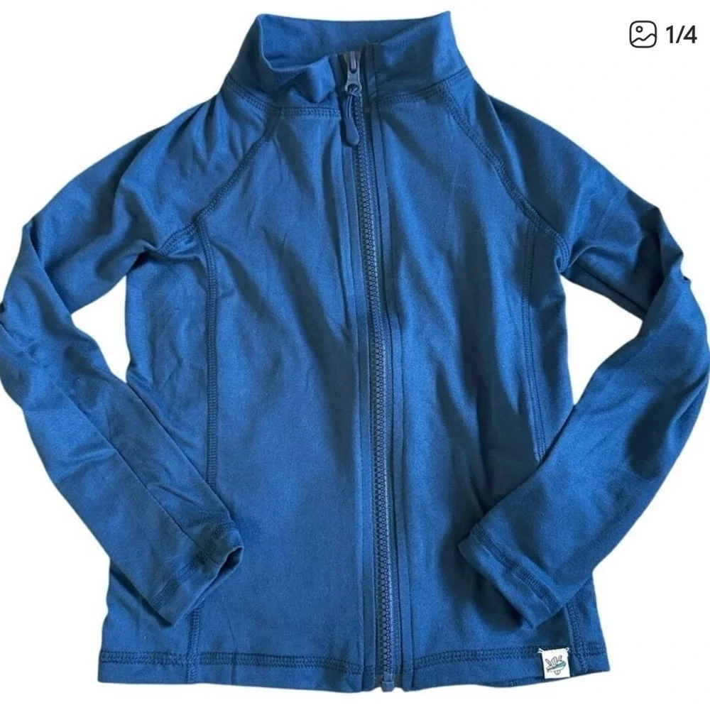 Beach Bros Boy’s Steel Blue Long Sleeve zip up sun protection, fast drying